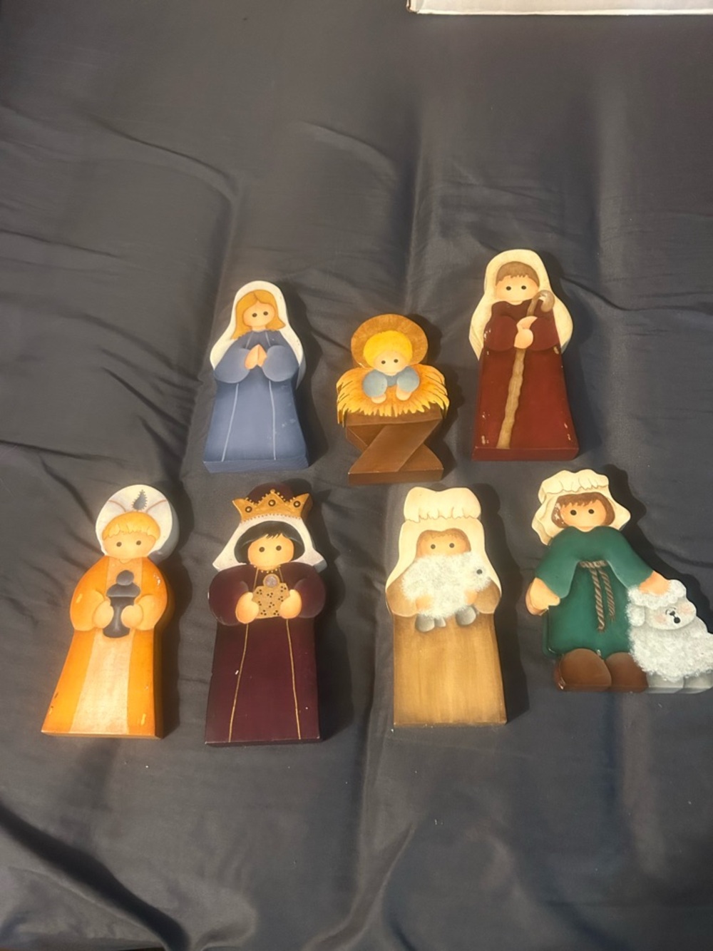 Wooden Nativity Set Figurines - Multicolor Holiday Decor